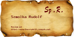 Szmolka Rudolf névjegykártya